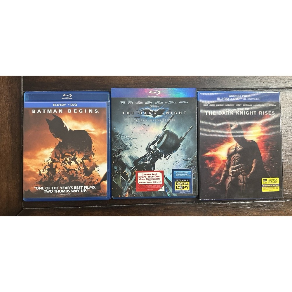 Batman Movies:Batman Begins The Dark Knight &The Dark Knight Returns Blu Ray/DVD